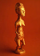 Baule, weibliche Holzfigur, vergoldet