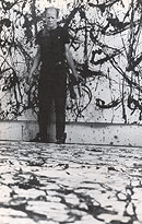 Pollock, 1950 / Bild: H. Namuth, Stuttgart, Staatsgalerie