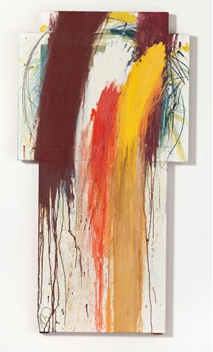 Artikelbild: Neue Bedeutung durch Farbgebung: Arnulf Rainer, Kreuz aus den Jahren 1987/88, Öl auf Holz. - Foto: Galerie Ropac