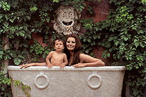 Sophia Loren mit Sohn, 1970