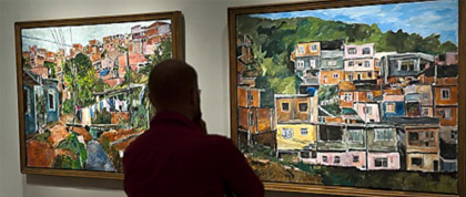 Zwei Werke von Bob 
Dylan: "Favela Villa Broncos" (links) und "Favela Villa 
Candido".
