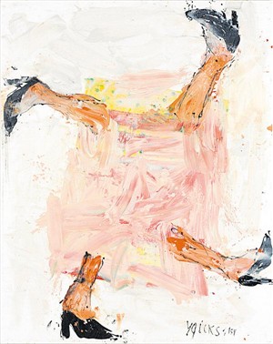 Artikelbild: ... und Georg Baselitz, der stets 
die Disharmonie sucht ("Yoicks (Robert)", 2009). - Foto: Zahornicky/Littkemann