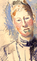 Portrt Madame Czanne, um 1888 (Fr ganzes Bild anklicken)